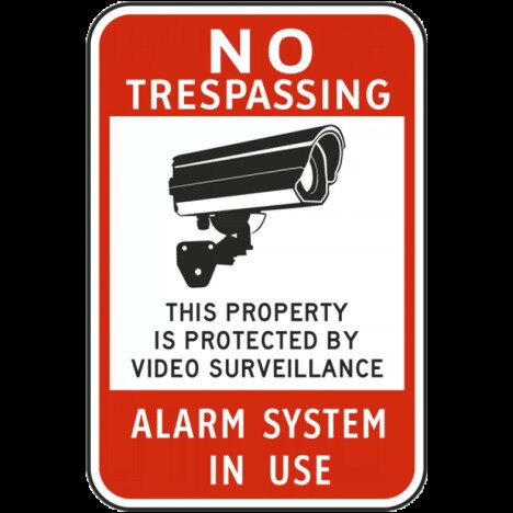 Protected By Video Surveillance Sign