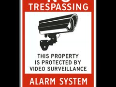 Protected By Video Surveillance Sign